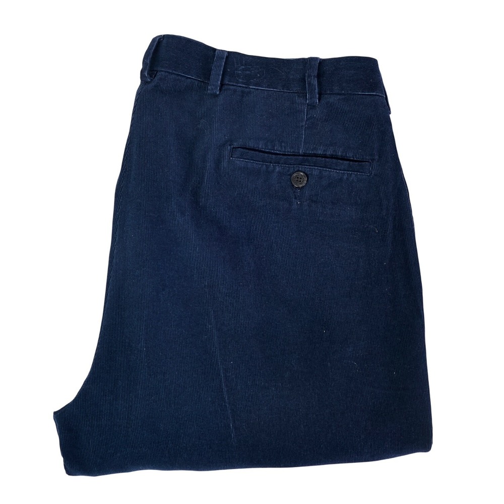Jos A Bank Executive Collection Navy Corduroy Pleated Cuffed Pants Mens 38x30